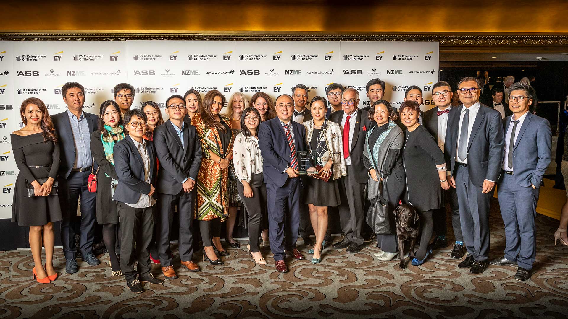 Trademonster team photo after winning Entrepreneur of the Year in 2019
